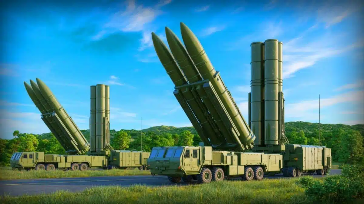 Illustration of Dark Eagle hypersonic missiles being deployed by the U.S. military.