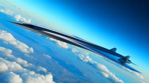 Illustration of the rumored SR-72 hypersonic aircraft potentially reaching Mach 6 speeds.