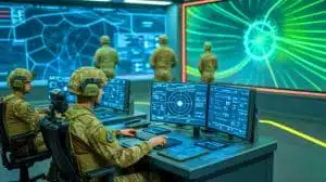 Illustration of the British military's ASGARD targeting system revolutionizing modern warfare with artificial intelligence.