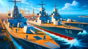 Illustration de la stratégie américaine pour renforcer sa flotte navale face à la montée en puissance de la Chine.