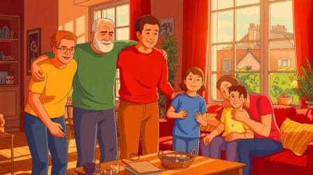 Illustration de l'accueil des réfugiés ukrainiens par des familles françaises et des défis associés.