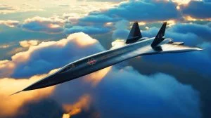 Illustration de l'avion hypersonique SR-72 "Son of Blackbird" explorant de nouvelles frontières de la vitesse aérienne.