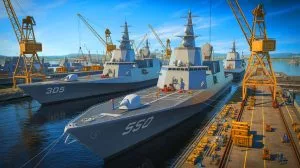 Illustration de la stratégie américaine pour revitaliser sa flotte navale face à la montée en puissance chinoise.