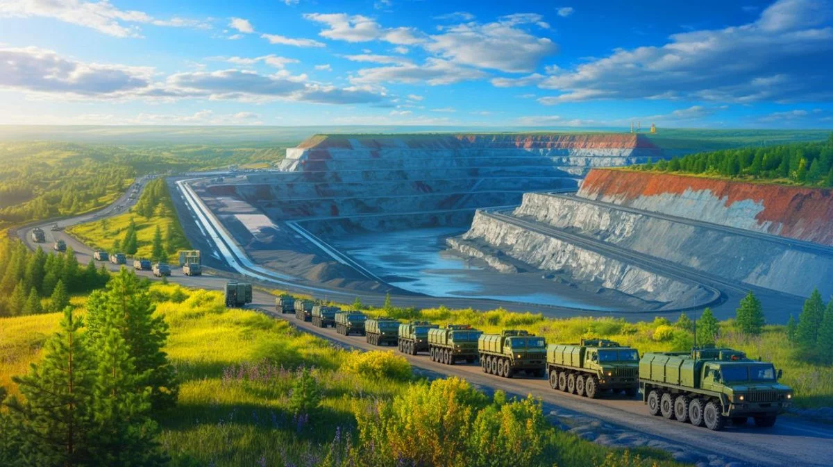 Illustration de la prise de contrôle par la Russie d'une importante réserve de lithium en Ukraine.