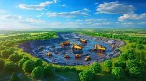 Illustration of Russia's occupation of a lithium-rich region in Ukraine's Donetsk area amidst geopolitical tensions.