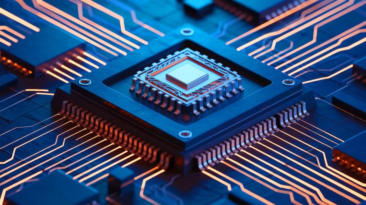 Illustration of a bismuth-based transistor developed by researchers at Peking University.