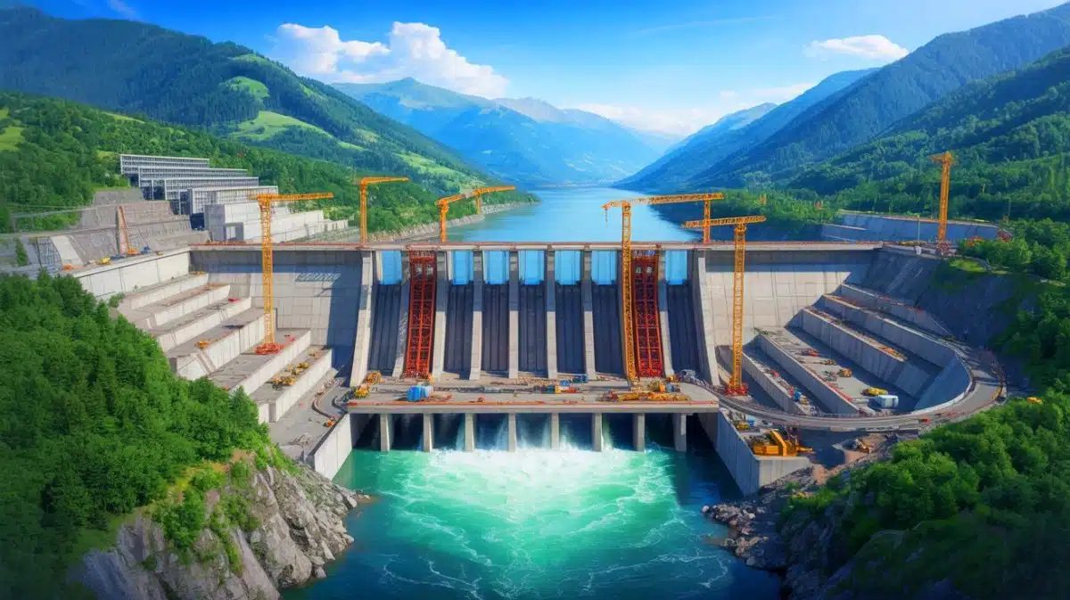 China’s Mega Dam Sparks Alarm As “It Controls The Flow” And India Warns Of Risks To Downstream Water Supply And Regional Stability Illustration of the Yarlung Tsangpo River with China's mega hydropower dam under construction.