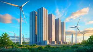 Illustration of the Rudong EVx gravity energy storage system integrated into China's national grid.