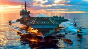 Illustration von der internationalen Suche nach einem vermissten Matrosen der USS George Washington in der Timorsee.
