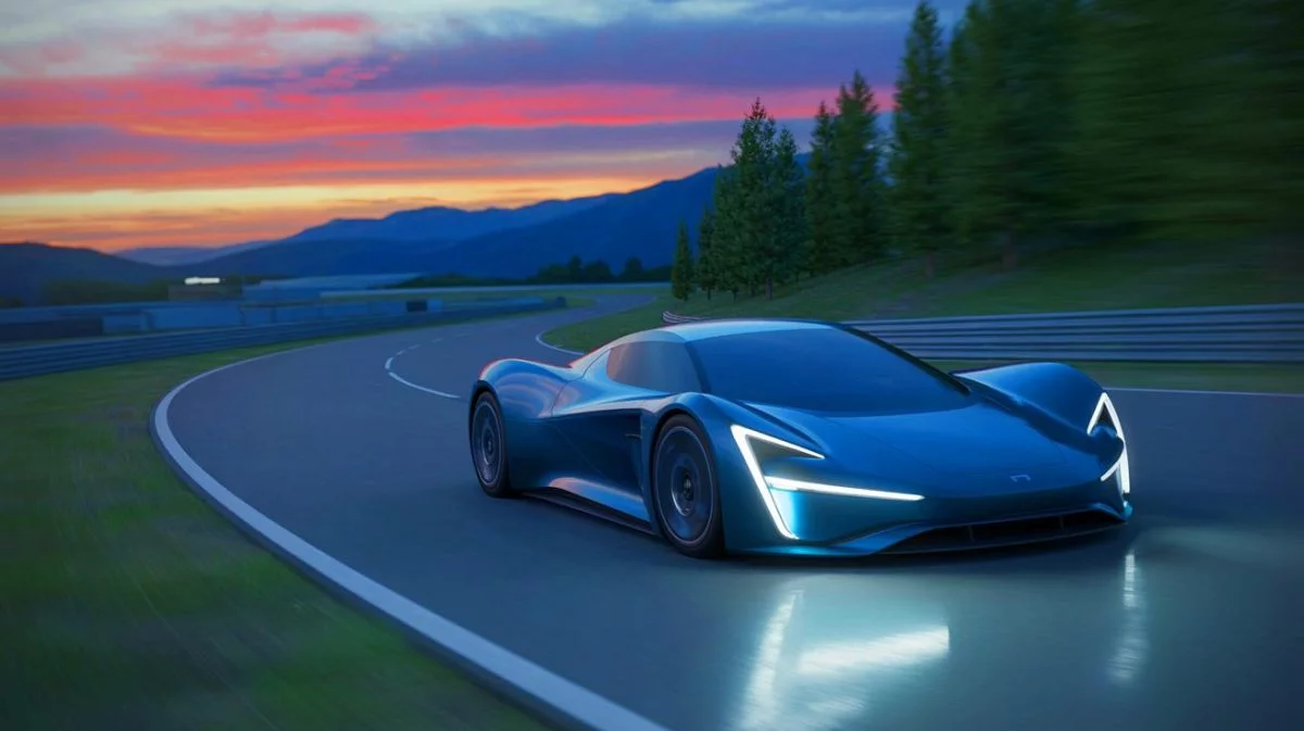 Illustration de la Yangwang U9 de BYD établissant un record de vitesse pour une voiture chinoise.