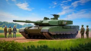 Illustration von der Entwicklung eines europäischen Kampfpanzers im Rahmen des MARTE-Projekts.