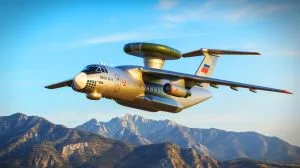 Illustration of North Korea's first airborne early warning and control aircraft based on the Russian Il-76 model.