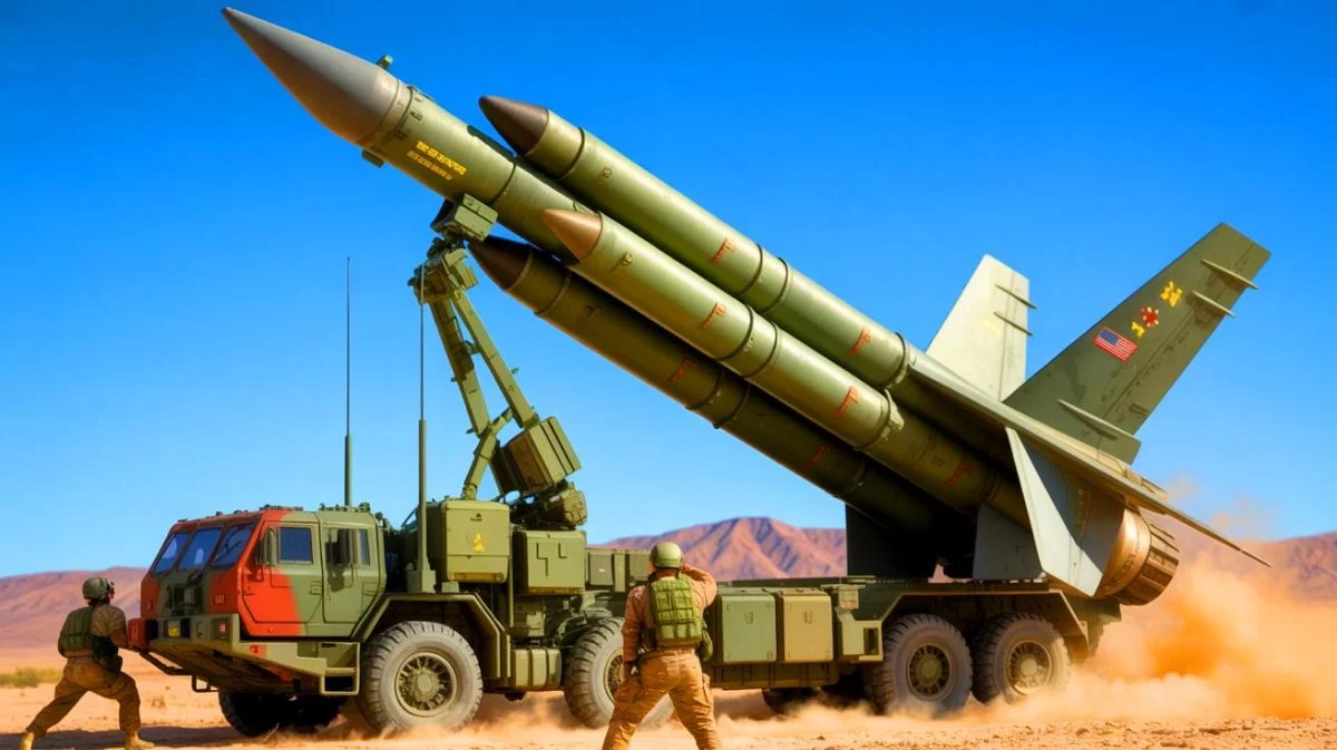 Illustration of the U.S. Air Force's replica of China's HQ-22 missile system developed by Torch Technologies.