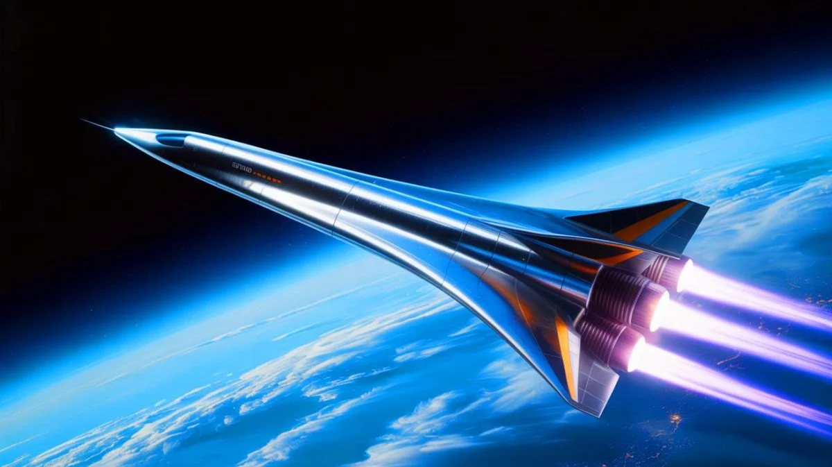 Illustration of the Invictus spaceplane concept designed to achieve Mach 5 speeds by 2031.