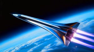 Illustration of the Invictus spaceplane concept designed to achieve Mach 5 speeds by 2031.