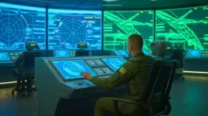 Illustration de l'arme de guerre électronique 6G développée par la Chine pour tromper les radars des avions furtifs.