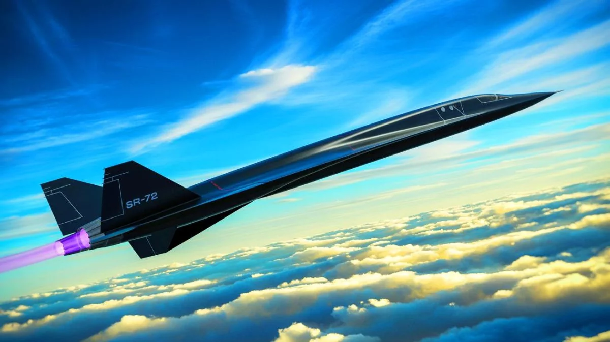 Illustration de l'avion hypersonique SR-72 "Son of Blackbird" explorant de nouvelles frontières technologiques.