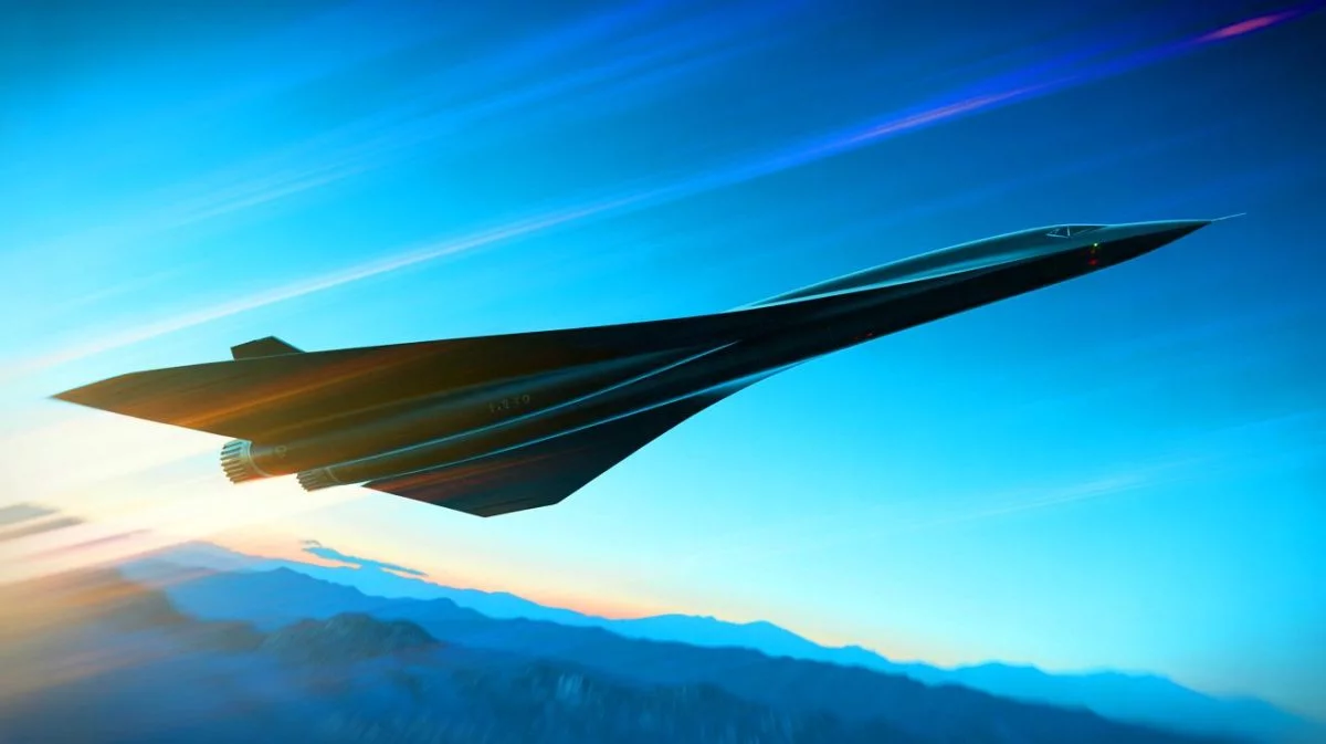Illustration de l'hypothétique avion SR-72 capable de voler à des vitesses hypersoniques.
