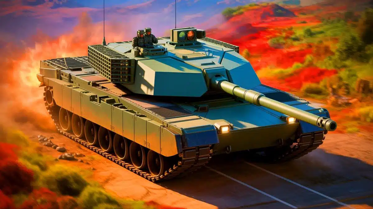 Illustration of the AbramsX tank showcasing advanced technology and strategic capabilities in modern warfare.
