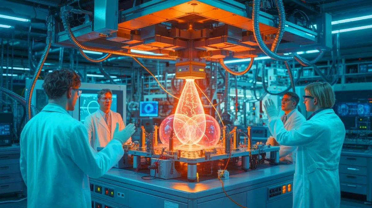 Illustration de la transformation de la lumière en supersolide par des chercheurs italiens.