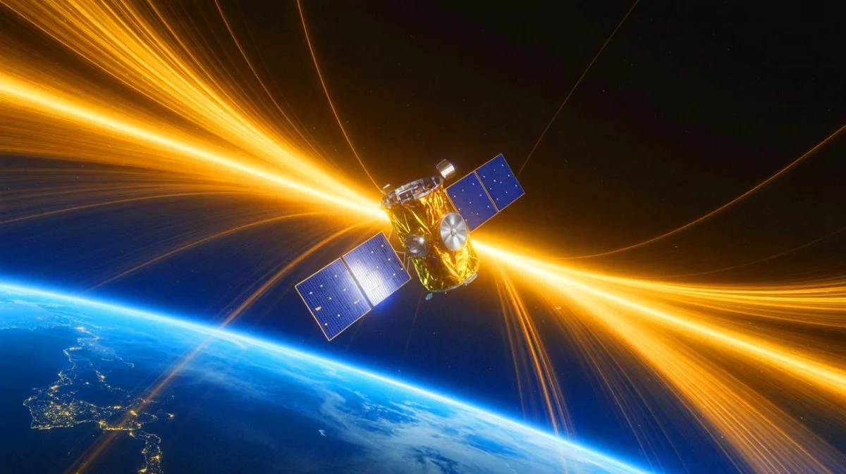Illustration de l'Anomalie de l'Atlantique Sud et son impact sur les satellites.