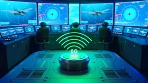 Illustration de l'arme de guerre électronique 6G développée par la Chine pour brouiller les radars des avions furtifs.
