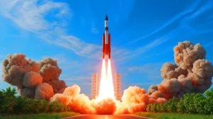 Illustration of India's Agni-5 missile test showcasing its strategic defense capabilities.
