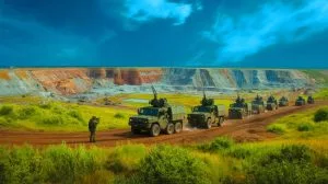 Illustration de la prise de contrôle par la Russie d'un gisement de lithium stratégique en Ukraine.