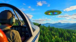 Illustration de rencontres aériennes rapprochées avec des objets volants non identifiés.
