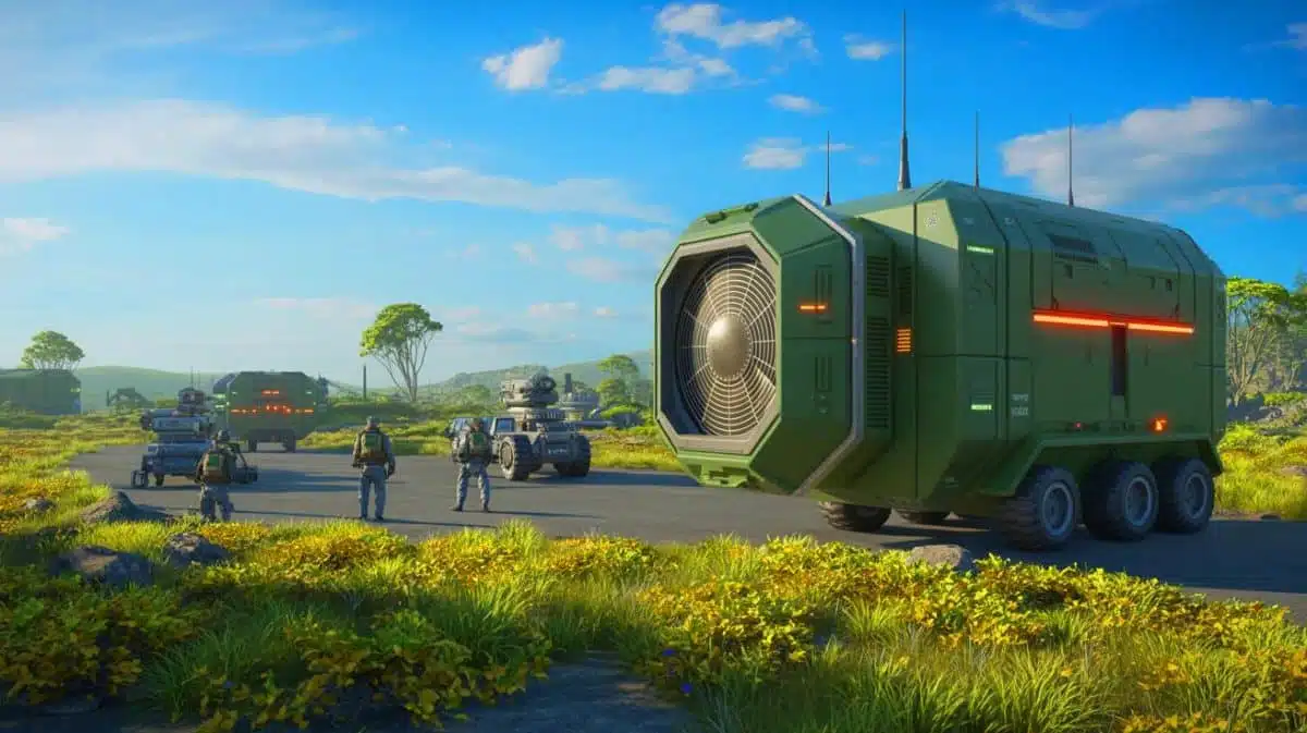 Illustration de la conception artistique du microréacteur transportable Pele.