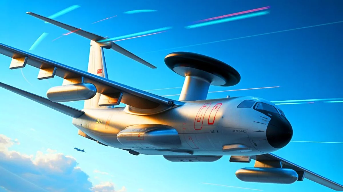 Illustration de la nouvelle technologie radar chinoise rendant les avions AEW&C presque indétectables.