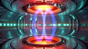 Illustration de la configuration plasma en triangularité négative dans un tokamak pour améliorer la stabilité et le confinement thermique.