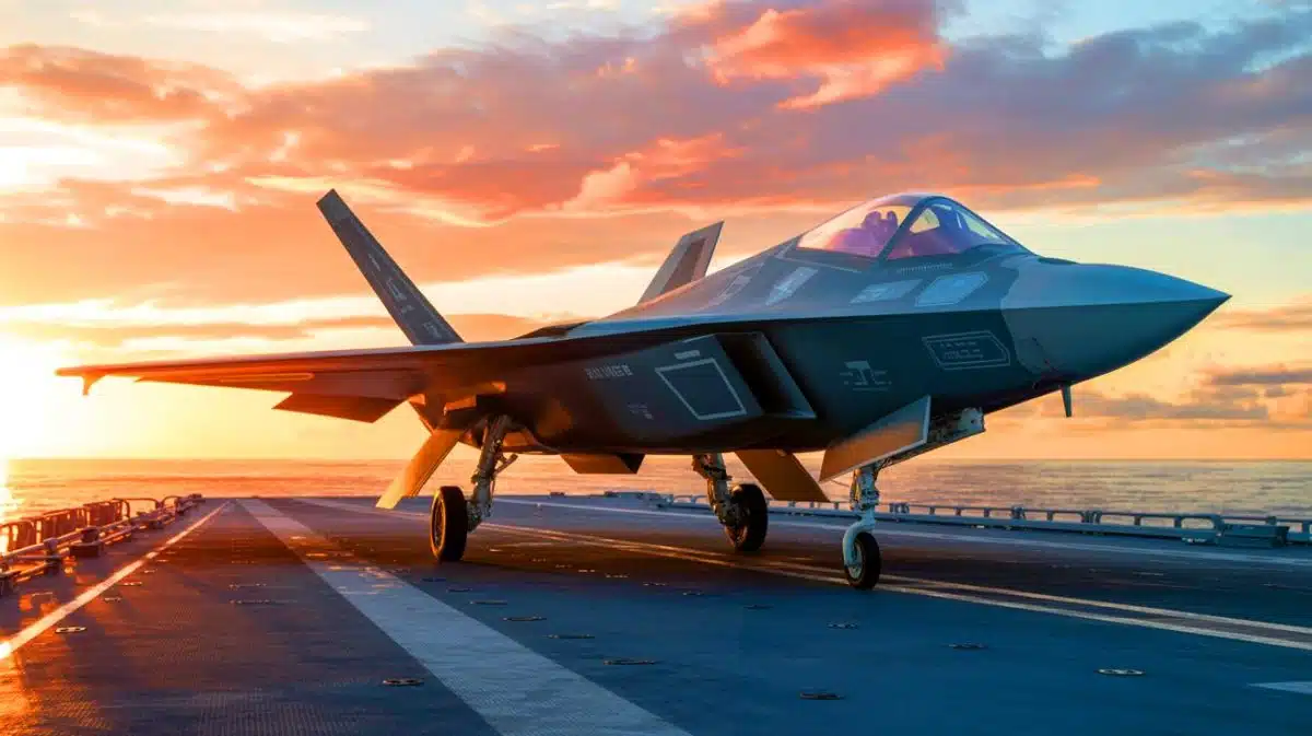 Illustration de la conception du chasseur F/A-XX de Northrop Grumman, destiné aux opérations sur porte-avions de l'US Navy.