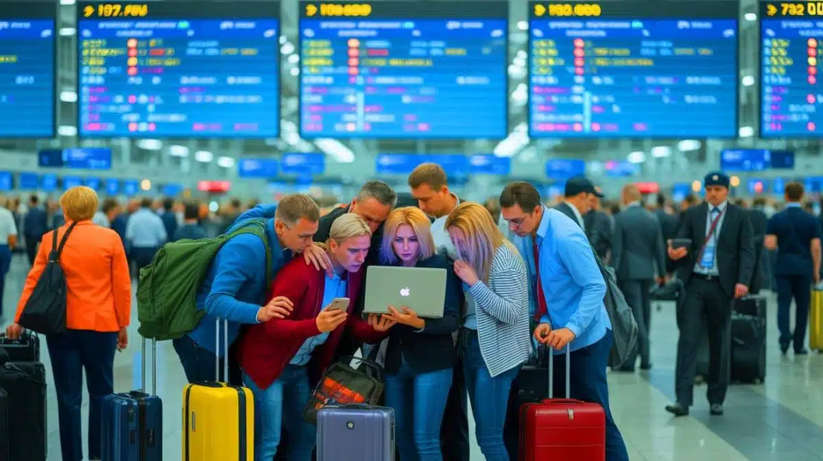 Illustration de la perturbation du trafic aérien russe causée par une cyberattaque contre Aeroflot.
