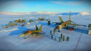 Illustration de l'activité militaire russe dans l'Arctique en préparation de tests de missiles Burevestnik.
