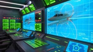 Illustration of China's advanced 6G electronic warfare system targeting stealth aircraft radar.