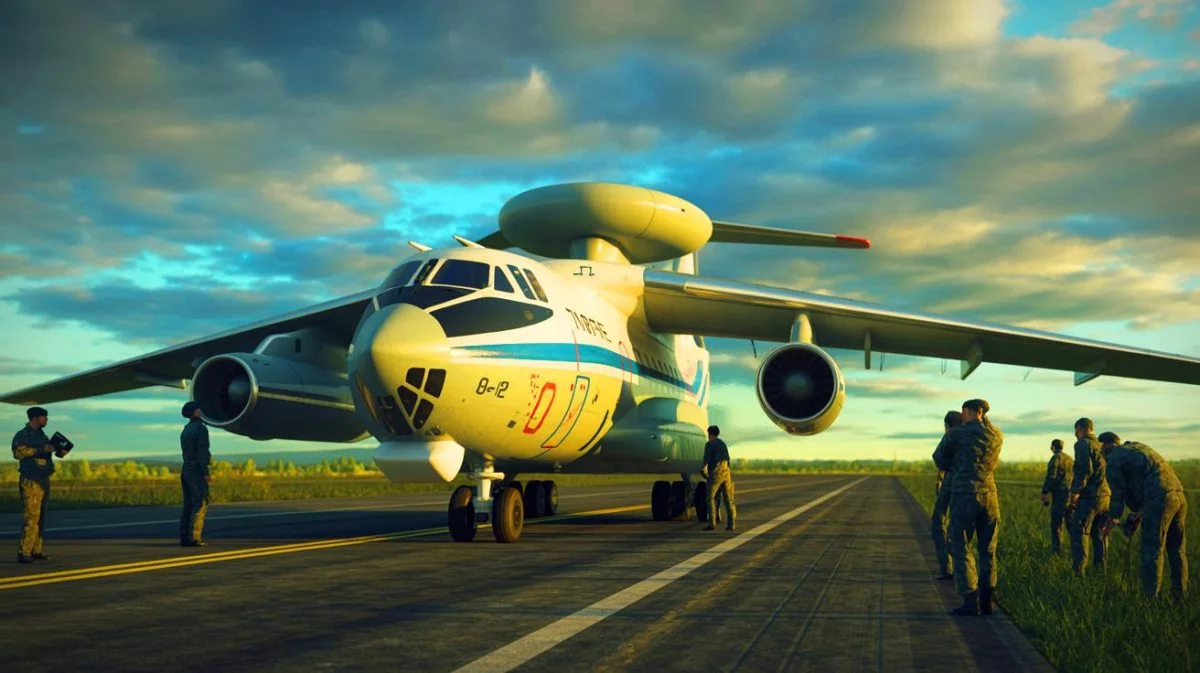 Illustration von einem nordkoreanischen Überwachungsflugzeug basierend auf dem russischen Il-76-Modell.