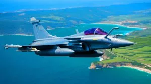Illustration of Portugal's strategic decision to adopt the French Rafale over the American F-35 in its defense strategy.