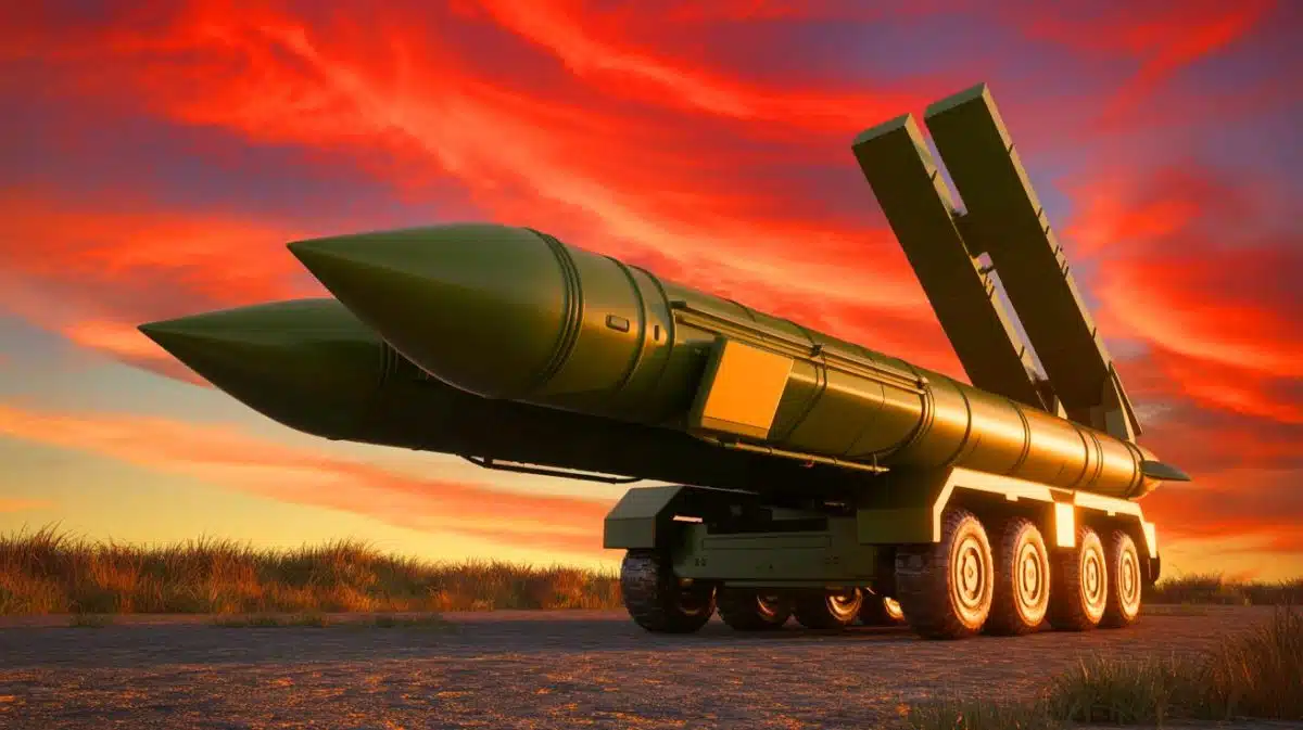 Illustration of the deployment and strategic significance of Dark Eagle hypersonic missile systems.