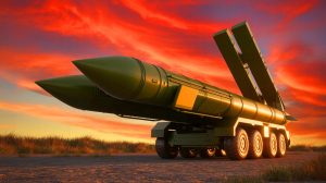 Illustration of the deployment and strategic significance of Dark Eagle hypersonic missile systems.