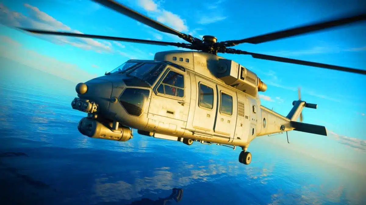 Illustration de la nouvelle génération de systèmes de ciblage multispectral de Raytheon pour les opérations aériennes maritimes.