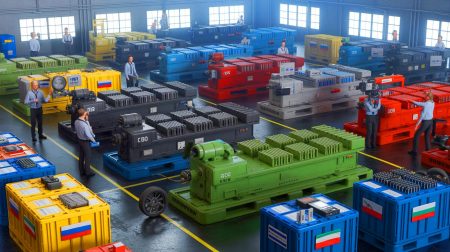 Illustration von den Auswirkungen internationaler Sanktionen auf die russische Rüstungsindustrie.