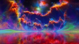 Illustration of the Great Wall of Hercules-Corona Borealis, a massive cosmic structure spanning 10 billion light-years.