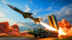 Illustration of the deployment and capabilities of the Dark Eagle hypersonic missile system.