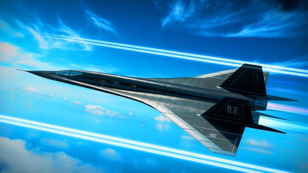 Illustration de l'avion hypersonique SR-72 "Darkstar" en vol.