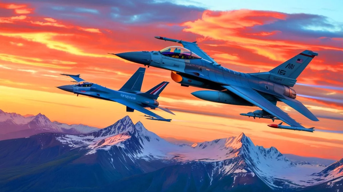 Tensions maximales : ces F-16 américains interceptent des avions russes près de l’Alaska, deux jours consécutifs Illustration de l'interception d'avions espions russes par des chasseurs F-16 américains près de l'Alaska.