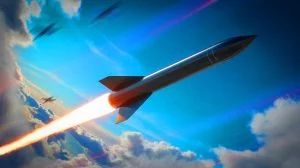 Illustration de la présentation du missile hypersonique Mako par Lockheed Martin lors du Sea Air Space 2024.