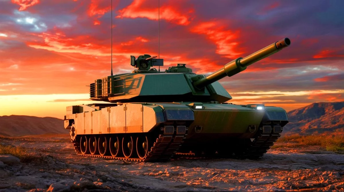 Illustration of the AbramsX tank demonstrating advanced capabilities in modern armored warfare.