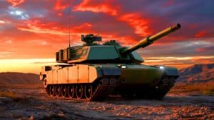 Illustration of the AbramsX tank demonstrating advanced capabilities in modern armored warfare.
