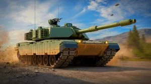 Illustration of the AbramsX tank showcasing advanced armored warfare technology.
